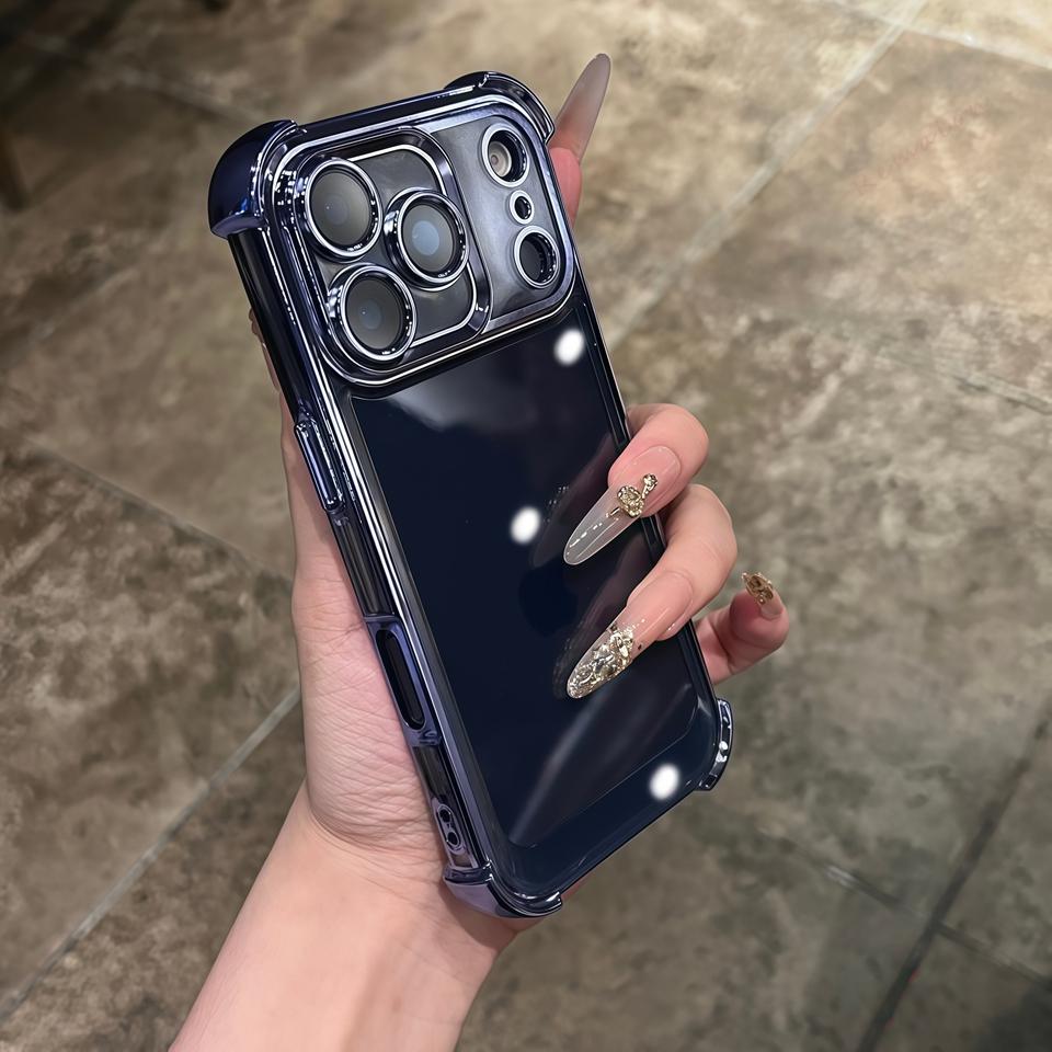 Shockproof Phone Case For For Iphone 1 14 13 11 12 16 17 Air Pro Max 14 1 Plus 16Pro 17Pro Silicone Clear Plating Protector Cover