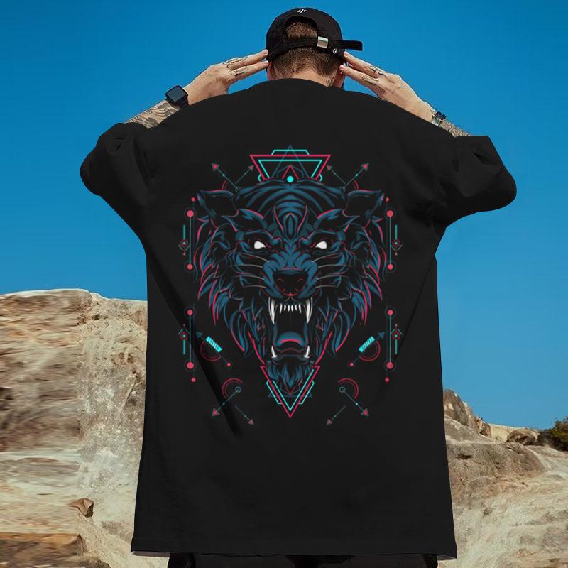 Pánská trička se zvířaty 3D potisk gorily Volná nadměrná trička Street Harajuku Topy Trička Denní ležérní halenka s krátkým rukávem