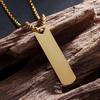 Fashionable And Simple Stainless Steel Square Bar Pendant Necklace For Men And Women Hip Hop Party Jewelry Gifts
