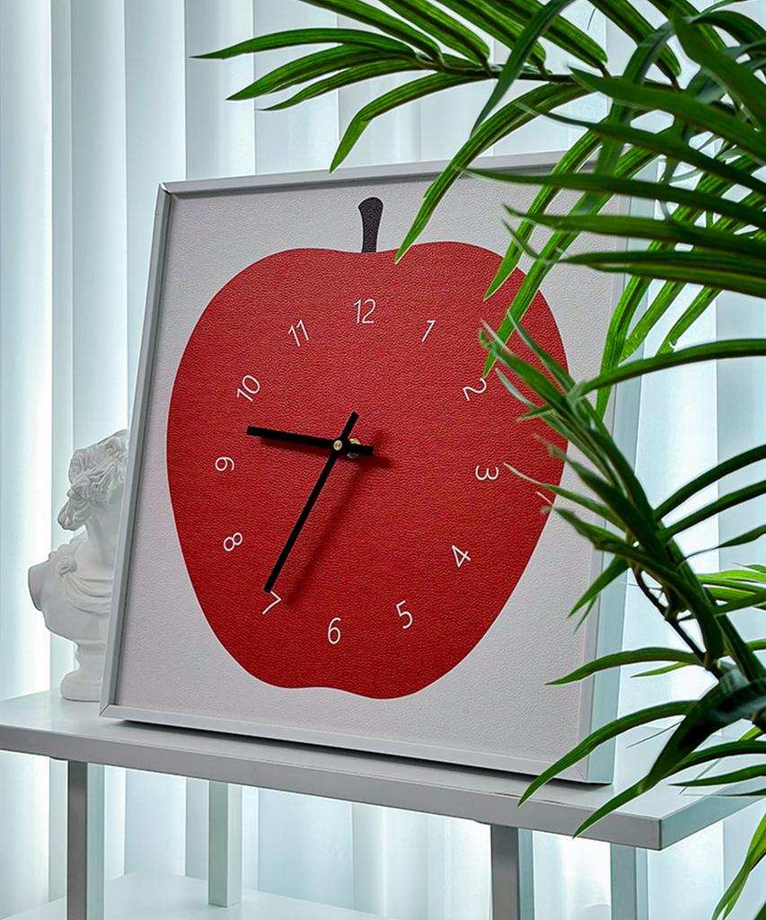Lyubeullyusyab Apfel Stille Schönes Design Luxus Innenwanduhr
