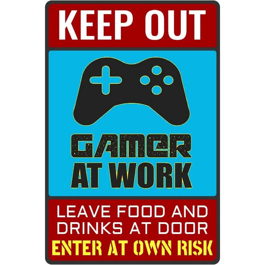 Eat Sleep Game Repeat Metal Tin Signs Posters Plate Wall Decor for Garage Game Room Bars Man Cave Cafe Clubs Retro Poster Plaque