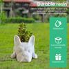 Resin Dog Succulent Planter Ornaments Mini French Bulldog Plant Planter Waterproof Handicraft  Garden Lawn Decor