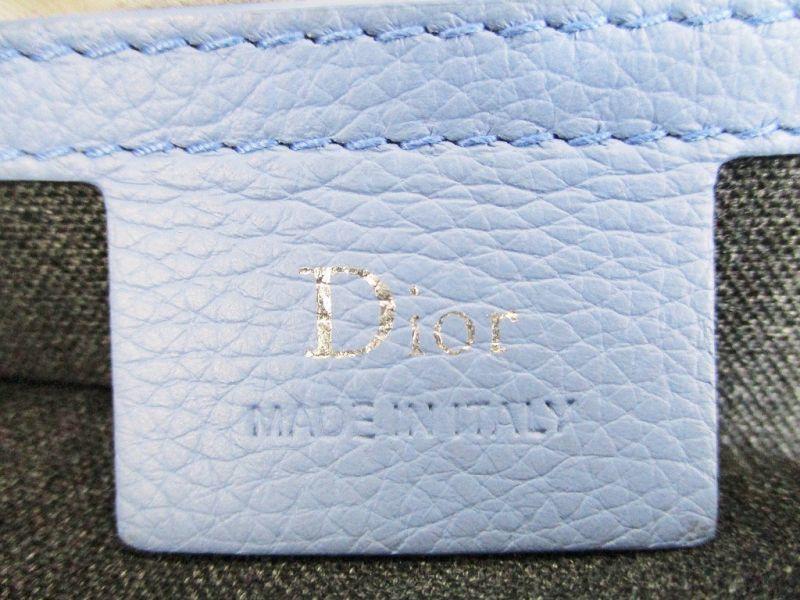 Authentic Dior Homme Carf Leather Navy Blue&Light Blue Backpack #6872 Seller refurbished