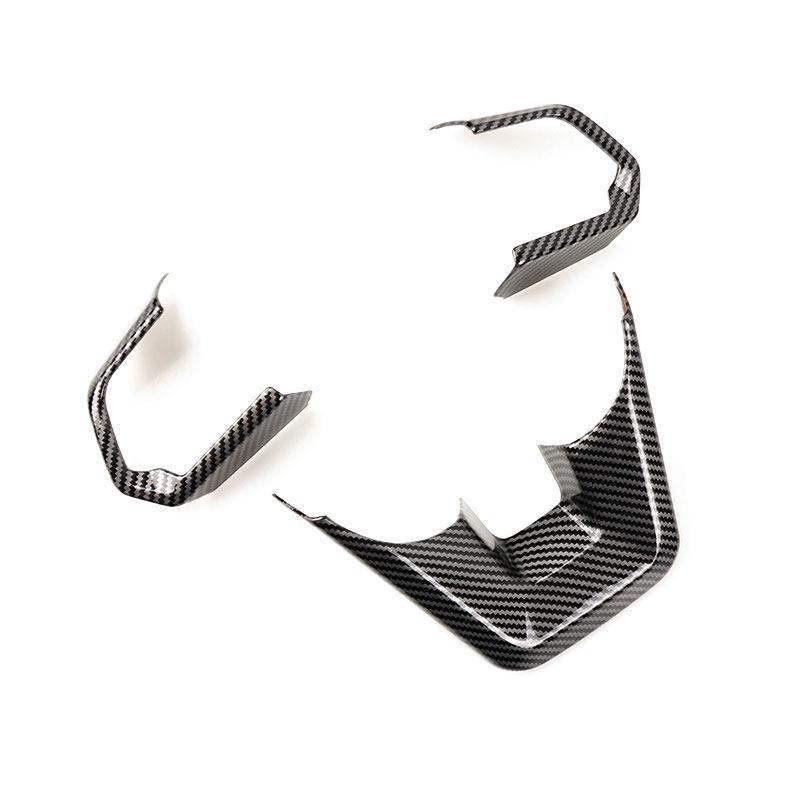 For Toyota Land Cruiser 300 LC300 - ABS Carbon Fiber Texture Car Styling Interior Steering Wheel Button Frame Cover Trim