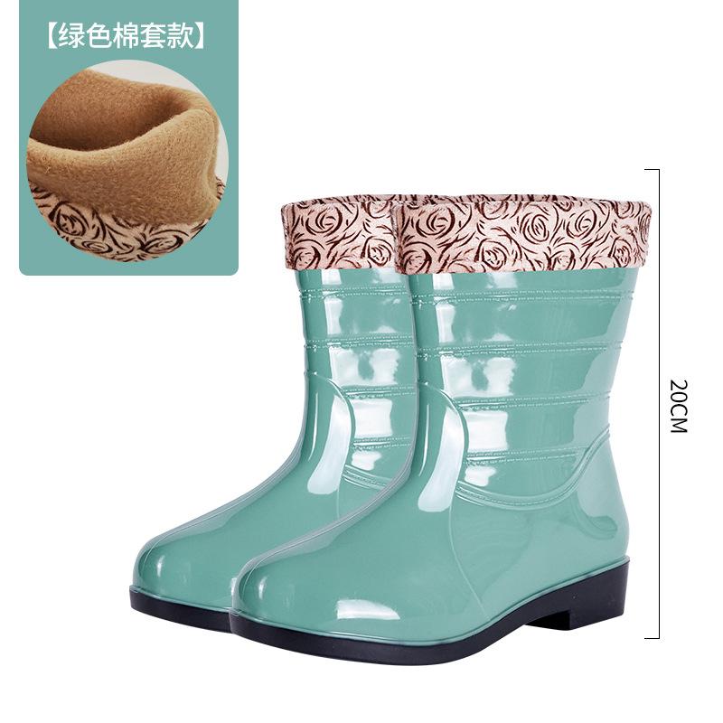 Rain Shoes Women's Trend Low Tube Flat Rain Shoes Can Be Worn with Cotton Rain Boots Fashionable Short Tube Women's Shoes