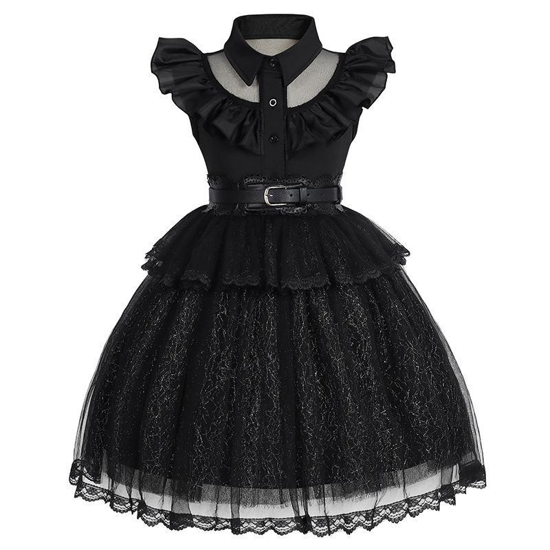 

Костюм для косплея Wednesday Addams Black Dress – Юбка в стиле Семейки Аддамс 9032# Skirt + Belt + Waistband. 100Y чёрный
