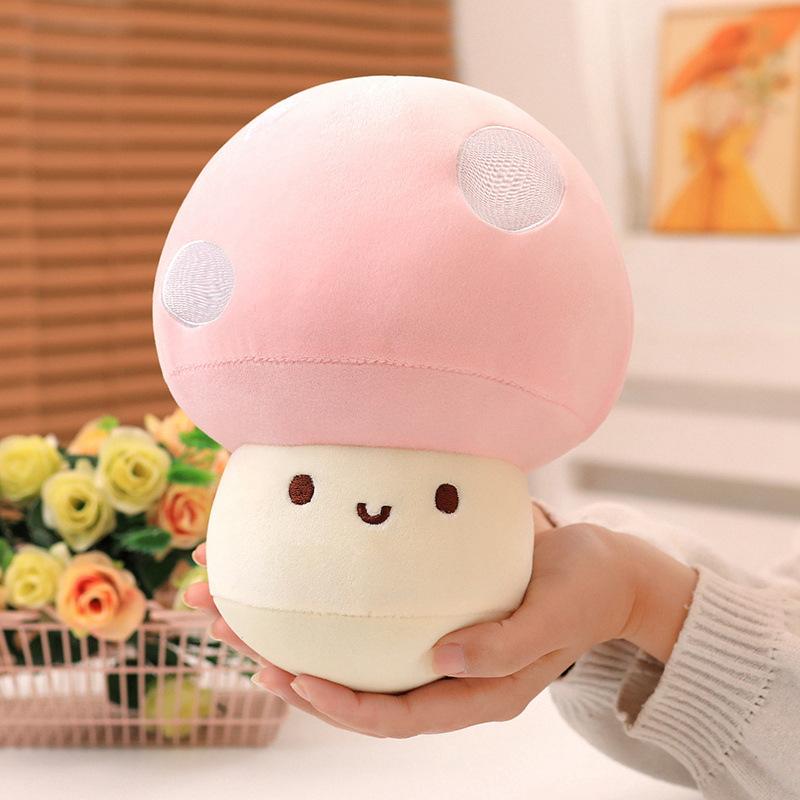 Cute Expression Little Mushroom Doll Plush Toy Red Mushroom Doll Girl Bag Keychain Pendant