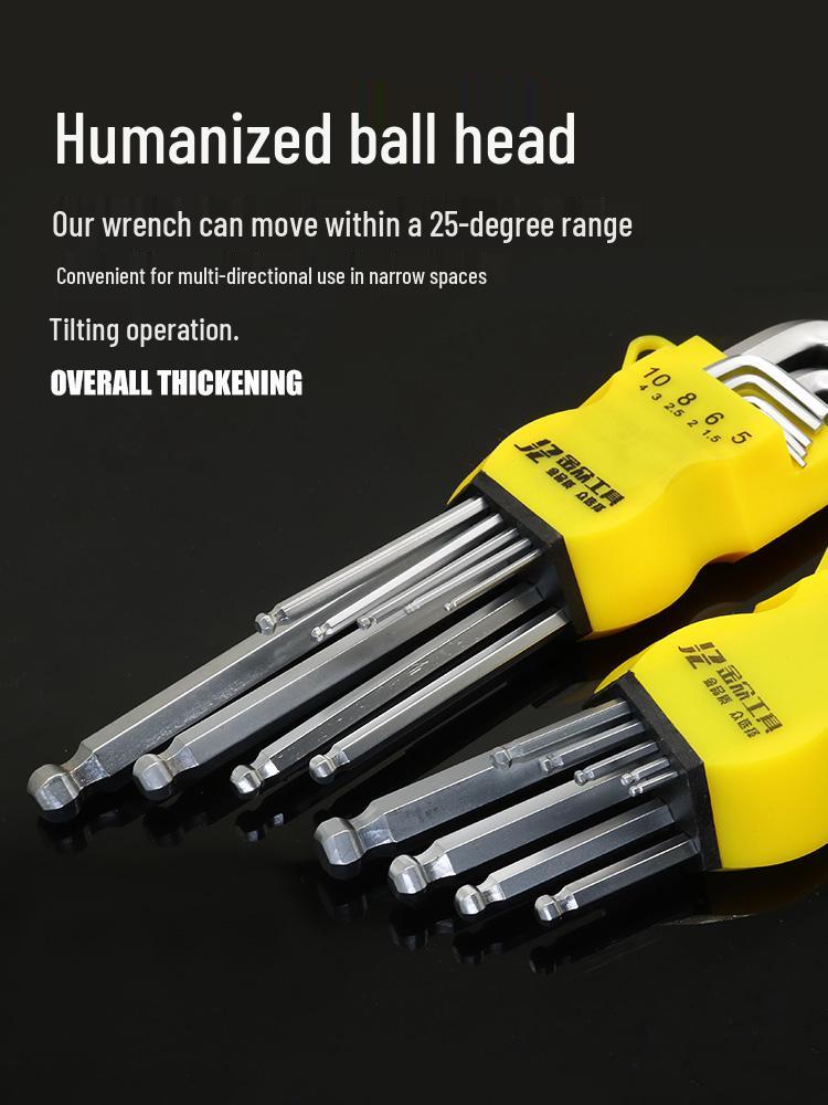 Chrome Vanadium Steel 9-Piece Hex Key & Torx Wrench Set