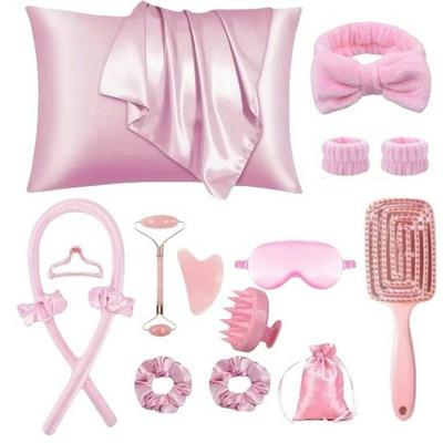 Temu No-Heat Curling Iron Set: 16-Piece Sleep Care Comb Tools Gift Box.