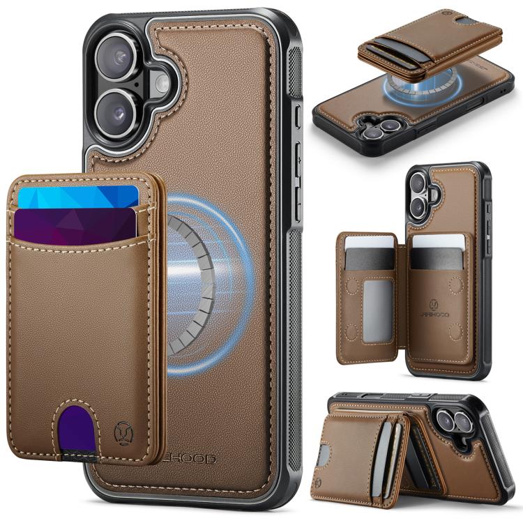 JEEHOOD J10 Flip Card Bag MagSafe Split RFID Leather Phone Case