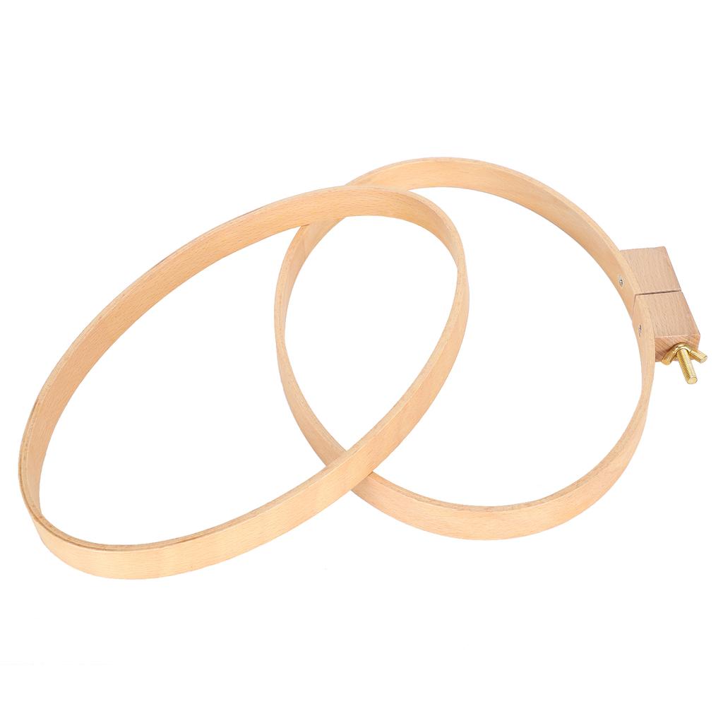 Rama Ovală Orizontală pentru Gherghef de Broderie, Lemn Lat pentru Artizanat, Desktop DIY, Accesorii pentru Punct în Cruce