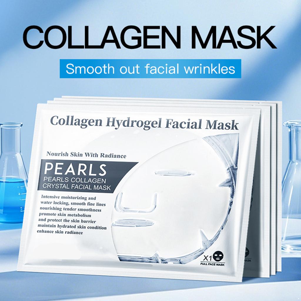 Hydrating Facial Mask 5 Pack, Women's Pearl Face Mask for Moisturizing & Nourishing, Glow Boosting Sheet Mask for All Skin Types