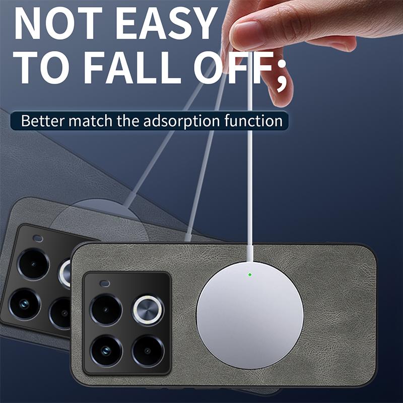 For Infinix Note 50 Pro + Case Luxury Leather Skin Magnetic Magsafe Protective Back Cover For Infinix Note 40 50 5G Phone Shell