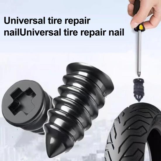 Kit 40/50/60 Bucăți Cuie de Cauciuc pentru Reparații Anvelope Șuruburi Rezistente pentru Reparații Anvelope Auto Motociclete Camioane Anvelope Vidate Șuruburi de Reparare Pană