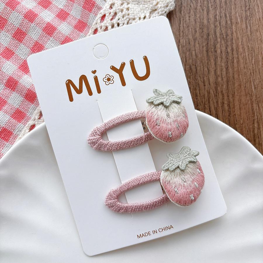 

2 шт./набор Мультяшные клубничные грибные заколки для волос для девочек Розовые заколки Детская боковая заколка Милые аксессуары для волос Детская резинка для волос Держатель для хвостика для девочки