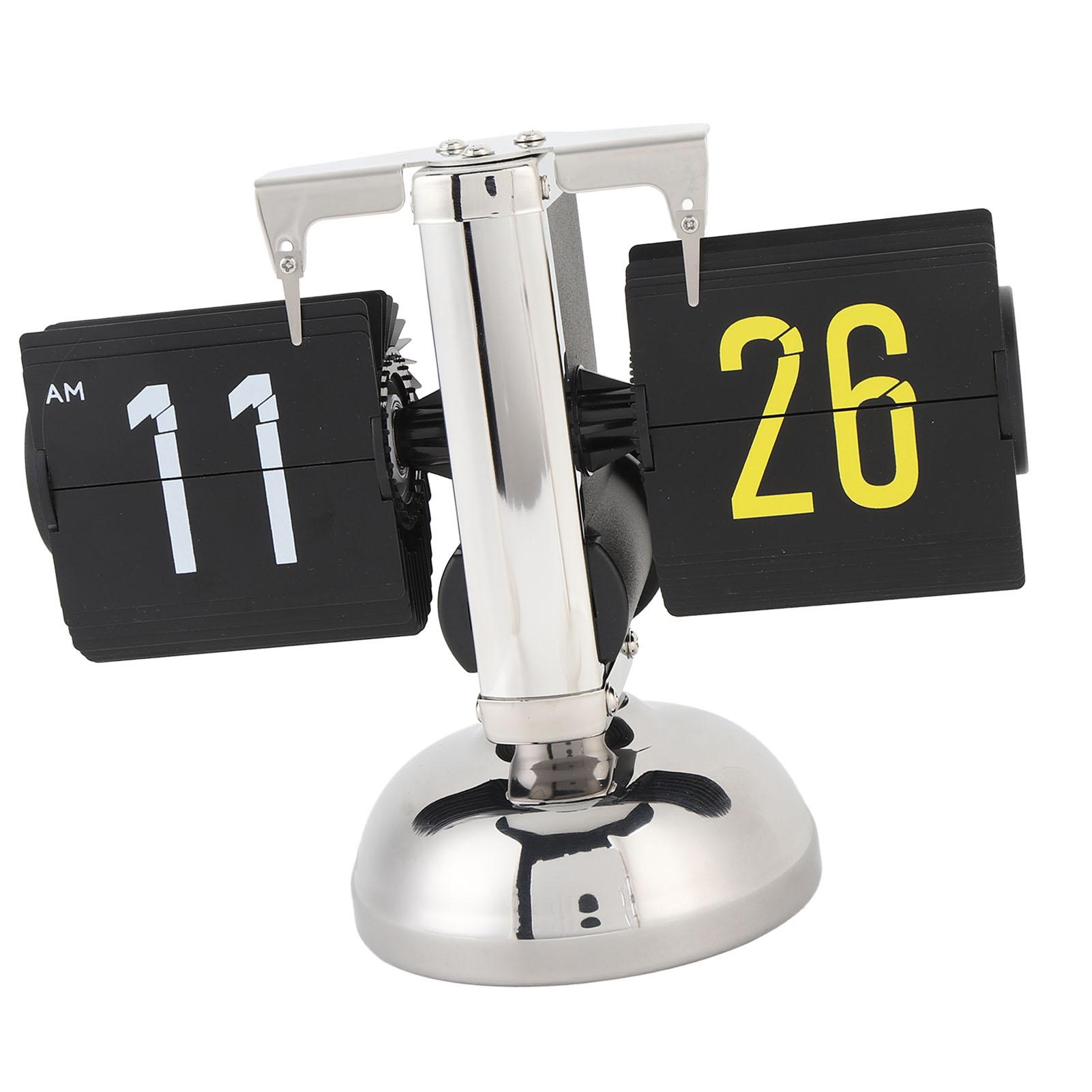 

Auto Clock Retro Large Number Down Desk Table Clock Decor for Home School Hotel Cafe