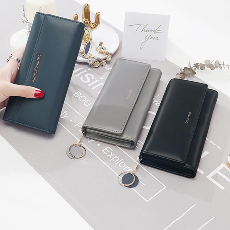 New Fashion Women Wallets Long Style Multi-functional Purse Fresh PU Leather Female Clutch Card Holder
