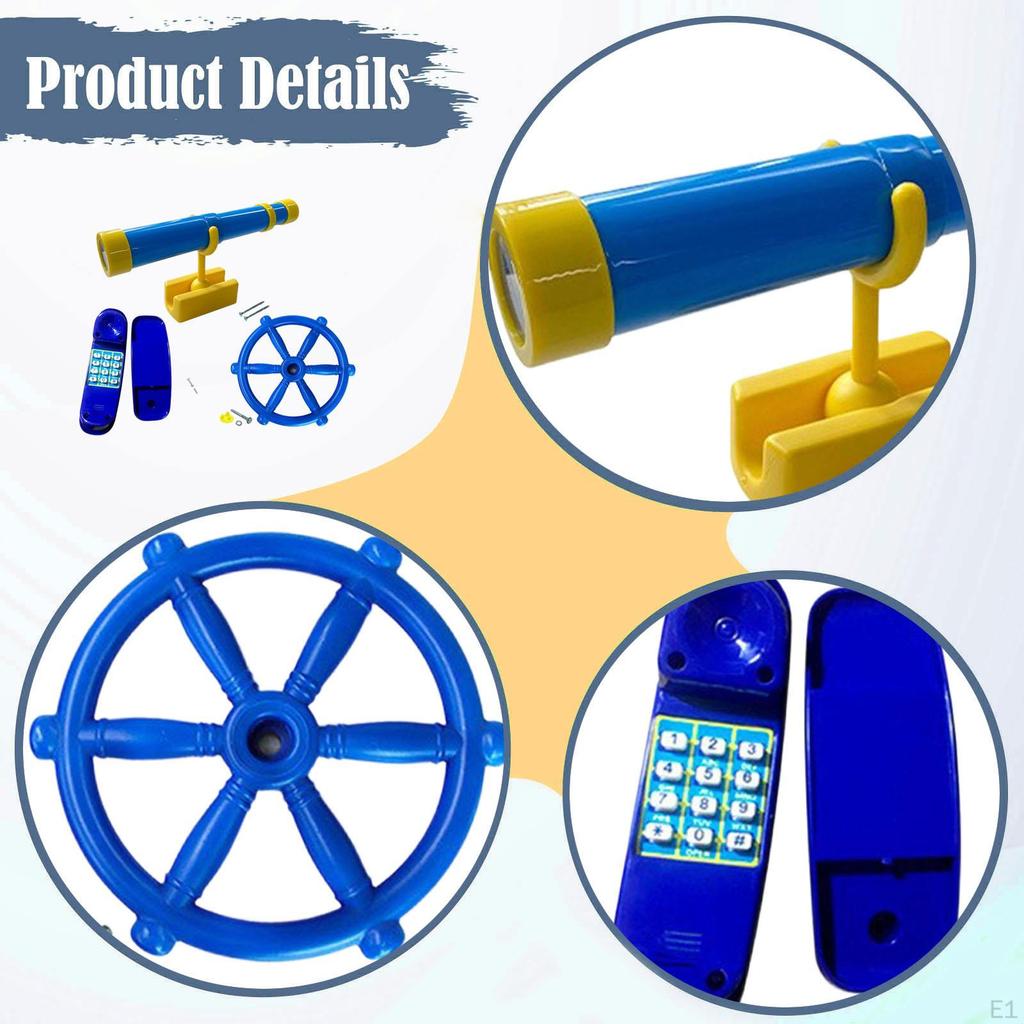 Playground Accessories for Kids Outdoor Swingset Attachments Backyard Role Play Activities Toy