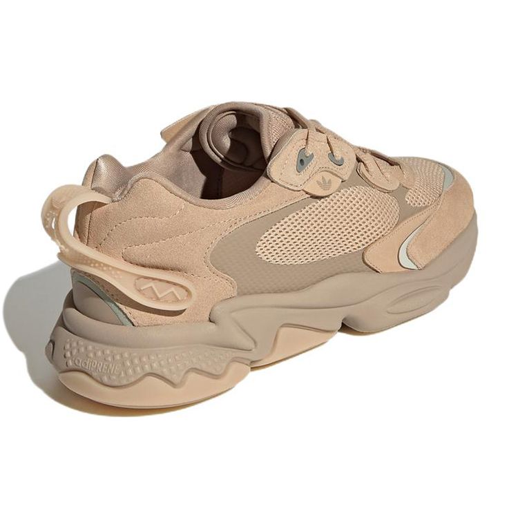 Adidas Originals Ozweego Meta Leather Sports Trend Durable Low-Top Casual Shoes Unisex Casual Shoes Beige HQ6327