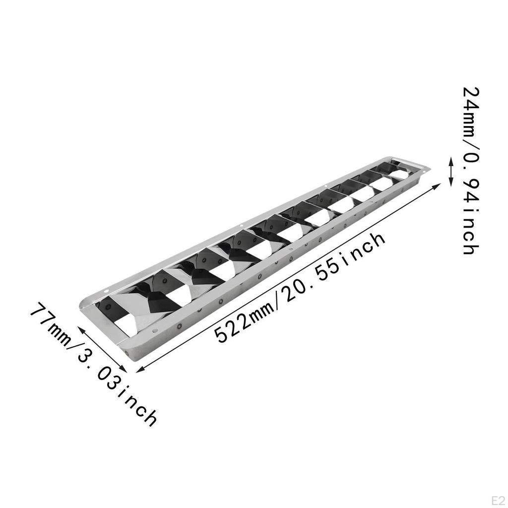 Boat Vent Grille Marine Yacht Cover Polished Finish Repair Parts 10 Slots 304 Stainless Steel