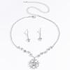 3-teiliges Damenmode-Design Schneeflocken-Halsketten-Ohrring-Set, geeignet für Hochzeits-, Party- und Festivalgeschenke