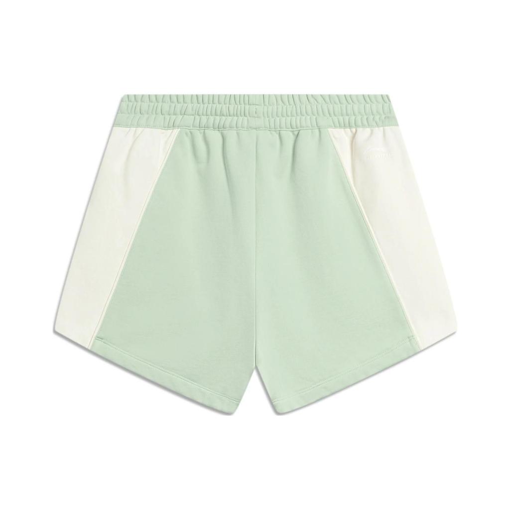 Li Ning X HZW Tennis Collaboration CF Series Color Block Sports Shorts Women Shorts Foam-Green AKST728-4