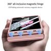 Funda rígida de PC con bisagra magnética para Samsung Galaxy Z Flip 6, 5 y 4, a prueba de golpes y con protector de pantalla pequeño.