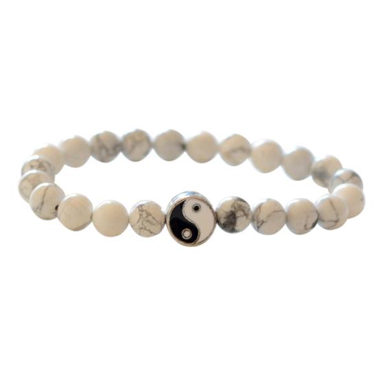 Fashion Classic Round Yin Yang Beads Unisex Bracelet Lovers Couple Jewelry Gift