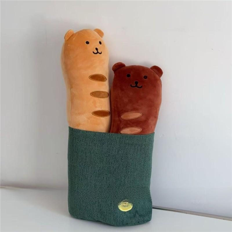 Stick Dharma Bear Cartoon Food Stuffed Cushion Living Room Decor Nap Support