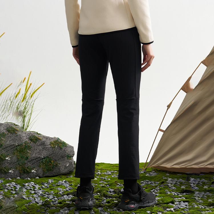 Reebok X Spyder Minimalist Fashion Brand Logo Print Sports Woven Casual Pants Women pants Black 24FRL602WGH0