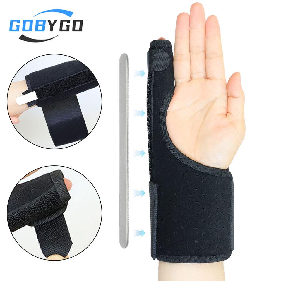 1Pc Finger Protectors Wrap Breathable Finger Guards Right Left Hand Fixation Tendon Sheath Support Aluminum Plate