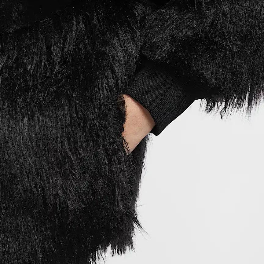 Nike Sportswear Snake Welcoming Series Stand Collar Comfortable Soft Long Sleeve Jacket Women Jacket Black HV8464-010