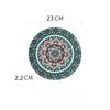 1PC Ceramic Household Dishes Tableware Dim Sum Platter Bohemian Steak Western Food Round Tray
