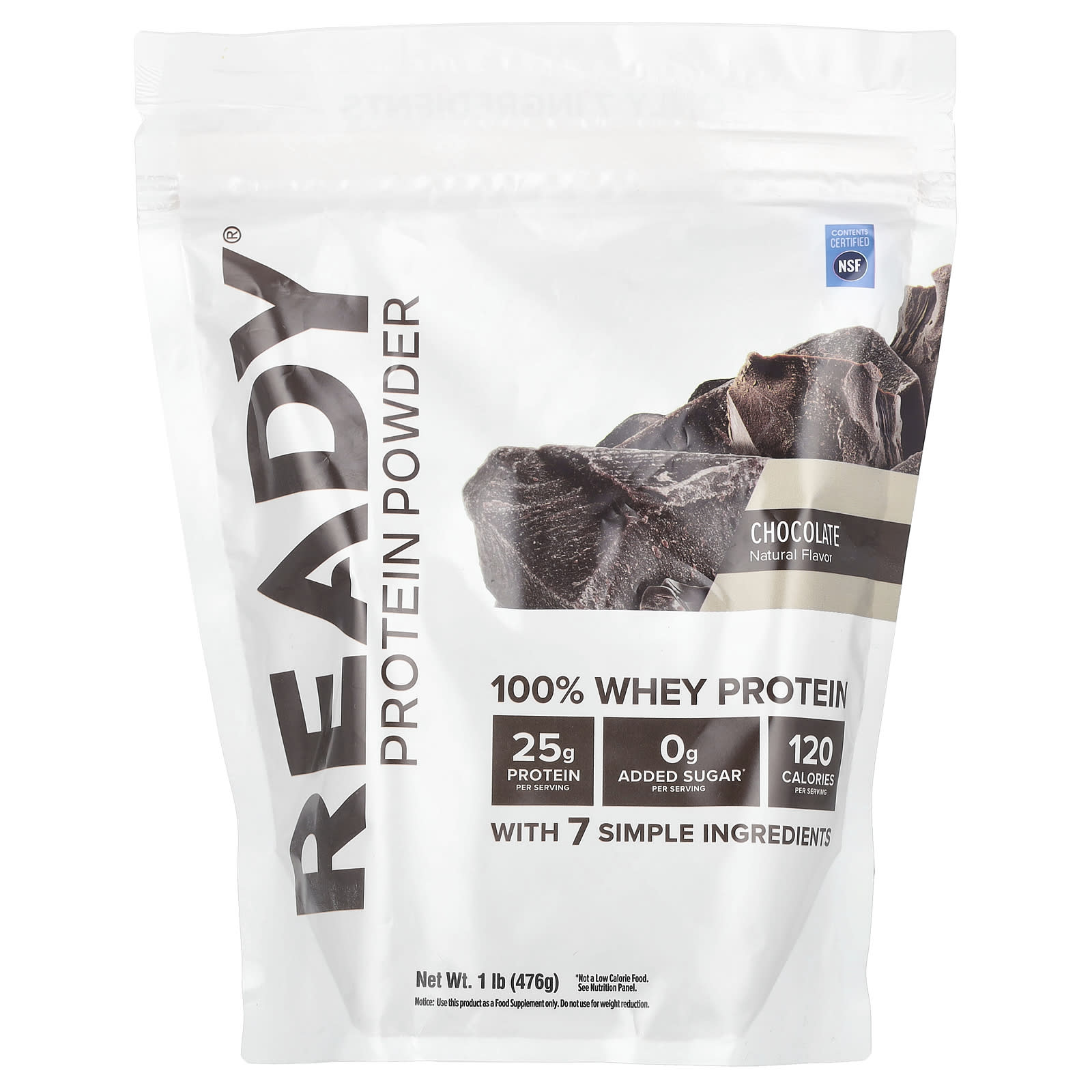 

Ready, 100% Whey Protein Powder, Chocolate, 1 lb (476 g)