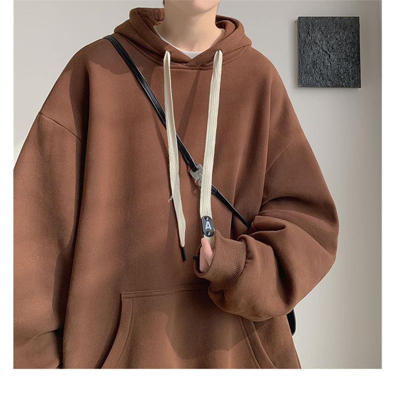 Big Drawstring Hooded Sweatshirt Autumn Loose Casual Versatile Top Trendy Brand Ins Hong Kong Style Pullover