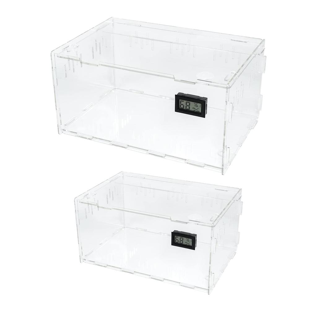Reptile Terrarium Breeding Tank Hatching Container Versatile Transparent Reptile Feeding Box Tarantula Enclosure for Lizard