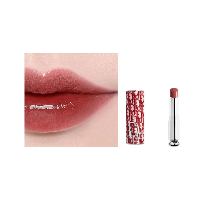 

DIOR Lipstick Two-piece set: burgundy red printed lipstick shell + #786 rose honey tea refill 3.2g чёрный