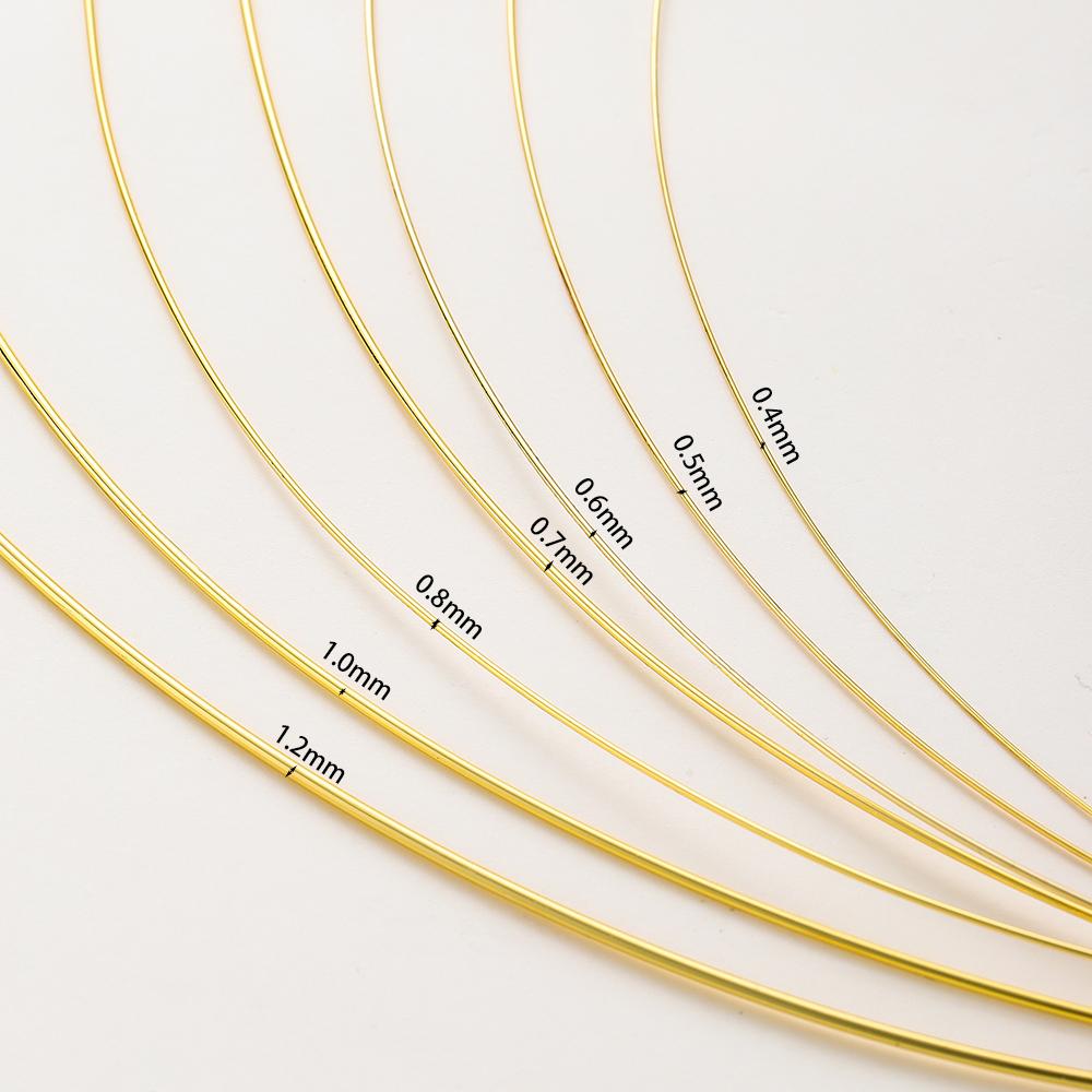 2 Meters/roll 0.4 0.5 0.6 0.7 0.8mm 14K Gold Winding Copper Thread Bracelet Crafts Cord Fitting DIY Jewelry earing Supplies