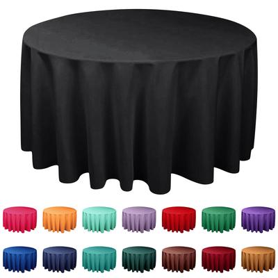 Thick Plain Cloth Solid Color Round Tablecloth Party Supplies