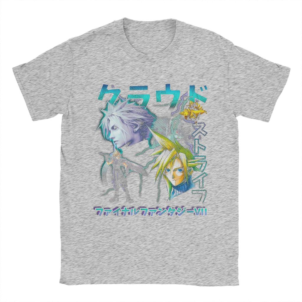 Unisex TShirt Aerith Gainsborough FF Magazine Final Fantasy Cotton Tee Shirt Short Sleeve T Shirt Round Collar Tops Printed