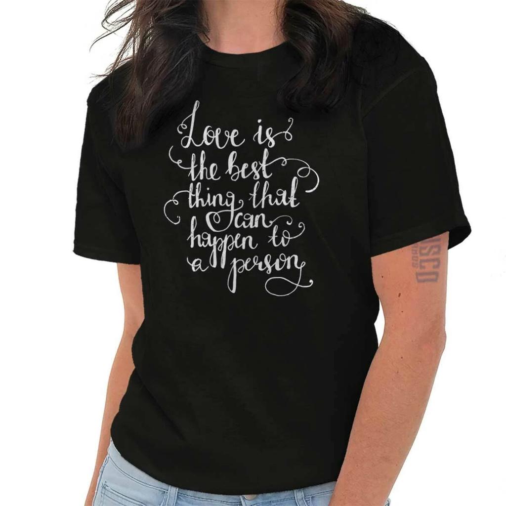 Love Inspiration Hope Positive Sayings Gift Womens Crewneck T Shirt Tees Tops