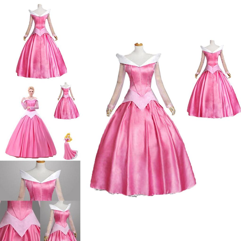Dreamy Fairytale Princess Dress Cosplay Sleeping Beauty Gown For Adult Women