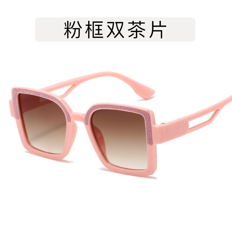 Children's square sequined sunglasses, children's fashion trend eye protection sunglasses, cute glasses for boys and girls