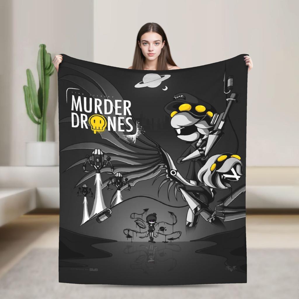 Serial Designation N Murder Drones Blanket Coral Fleece Plush Textile Decor Warm Throw Blanket for Sofa Bedroom Bedding Throws