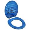 Day and Night - Day and Night Toilet Seat and Blue MDF Cover Water Drop Design