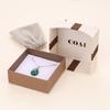 [KOAI] Malachite Teardrop Pendant, Purification and Good Fortune Amulet Power Stone Pendant, 925 Silver Chain, Women's