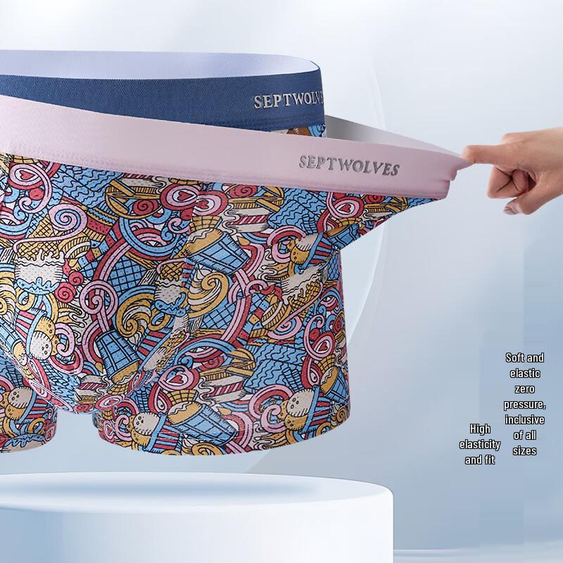 Septwolves Men's Seamless Mesh Boxer Briefs