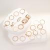 Vintage Gold Silber Farbe Herz Ringe Set Für Frauen Schmetterling Blätter Perle Blume Geometrische Ringe Trendiger Finger Schmuck