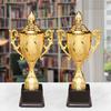 Gold Plastic Trophy Gold Trophy Cup 8.5 Inch Basketball Football Trophy Sports Competition Trophy for Championships Tournaments