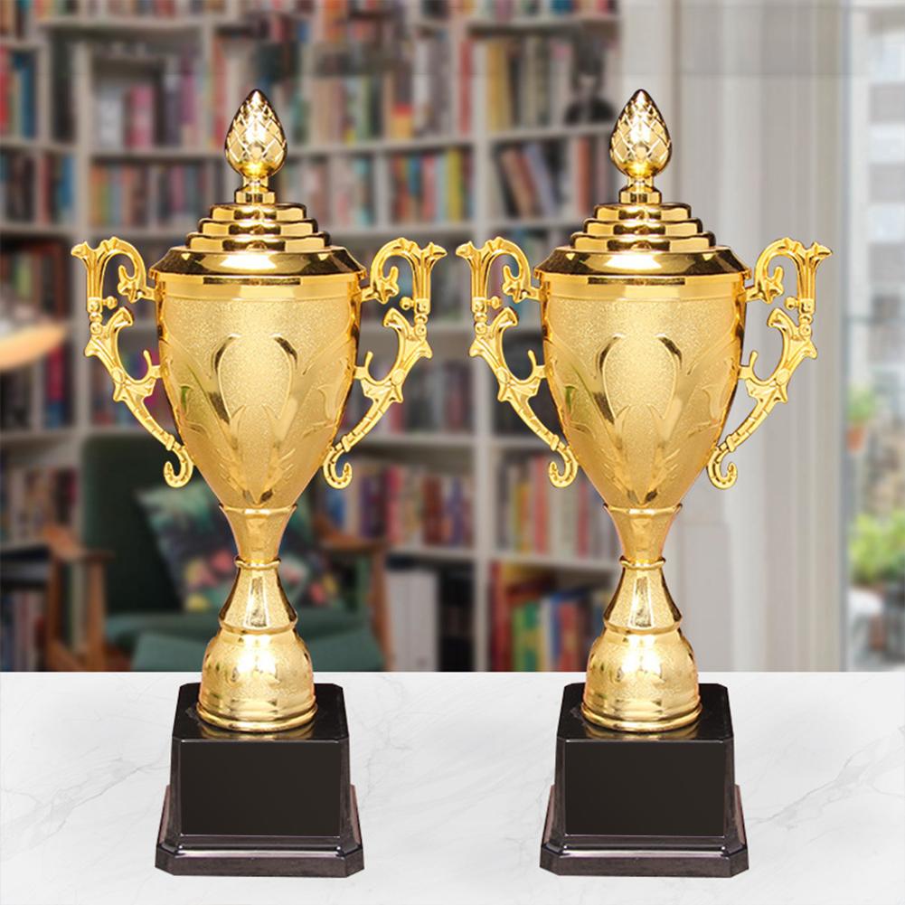 Gold Plastic Trophy Gold Trophy Cup 8.5 Inch Basketball Football Trophy Sports Competition Trophy for Championships Tournaments